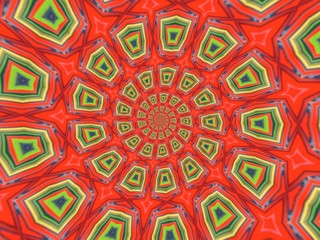 Colorful digital graphic kaleidoscope symmetry mandala style in laser light trial pattern, Tie Dye , spiderweb art abstract background for art projects, banner, business,   card, 3D, template