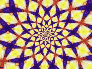 Colorful digital graphic kaleidoscope symmetry mandala style in laser light trial pattern, Tie Dye , spiderweb art abstract background for art projects, banner, business,   card, 3D, template