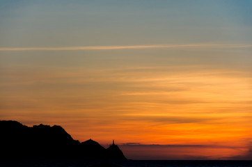 Beautiful sunset in Taganga, Colombia