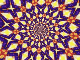 Colorful digital graphic kaleidoscope symmetry mandala style in laser light trial pattern, Tie Dye , spiderweb art abstract background for art projects, banner, business,   card, 3D, template