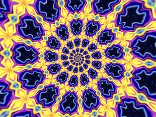 Colorful digital graphic kaleidoscope symmetry mandala style in laser light trial pattern, Tie Dye , spiderweb art abstract background for art projects, banner, business,   card, 3D, template