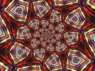 Colorful digital graphic kaleidoscope symmetry mandala style in laser light trial pattern, Tie Dye , spiderweb art abstract background for art projects, banner, business,   card, 3D, template