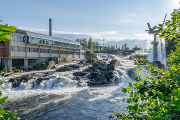 Waterfall in H&oslash;nefoss Norway