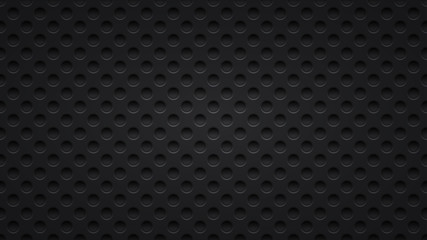 Abstract background with holes in dark gray colors