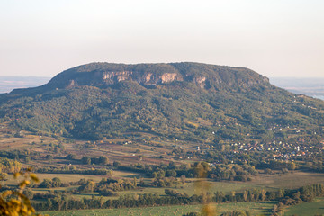 Badacsony view from the St. George mountain at lake Balaton.