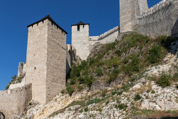 Fototapeta premium Ruins of Golubac Fortress at the Danube River, Serbia