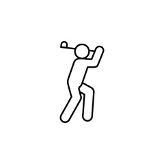 Swing, man, golf icon. Element of golf icon