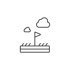 Golf, flag icon. Element of golf icon