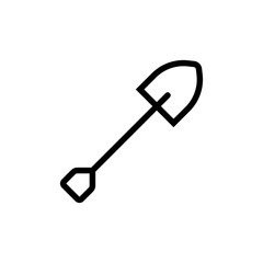 shovel outline icon illustration isolated vector sign symbol
