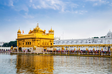 Golden Temple in Amritsar, Punjab, India.