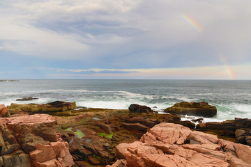 A rainbow over the Gulf of Maine, Acadia National Park, Maine
