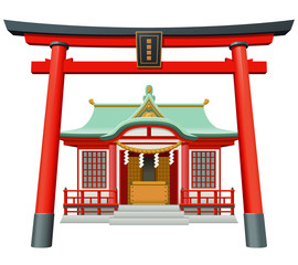 Shrine／神社（鳥居） - obrazy, fototapety, plakaty