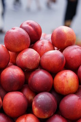 peaches at the market