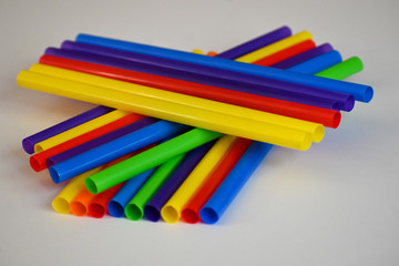 Fototapeta premium Straws stacked
