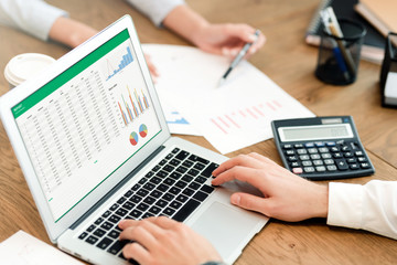 Investors work in the office