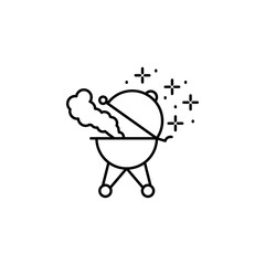 Grill, barbecue icon. Element of Party icon. Thin line icon