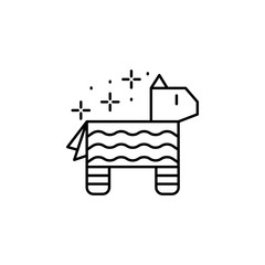 Pinata, horse icon. Element of Party icon. Thin line icon