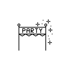 Signboard, party icon. Element of Party icon. Thin line icon