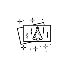 Photo, party hat icon. Element of Party icon. Thin line icon