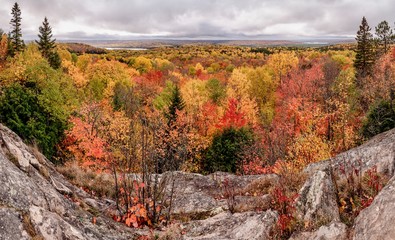 Looking east from Centennial Ridges Trail in Algonquin Provincial Park, Ontario, Canada