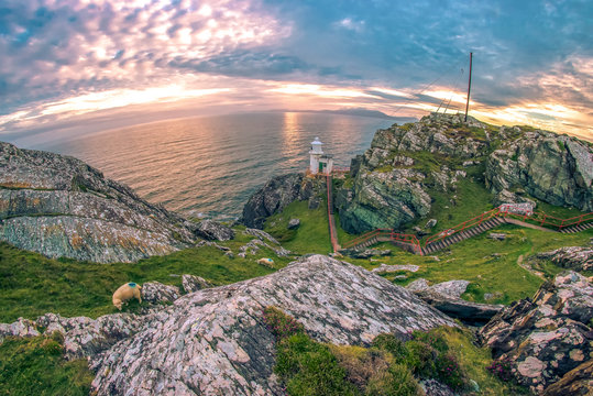 Mizen Head Sheep's Head Peninsula West Cork Ireland lighthouse cliffs rocks  landmark sunset wild Atlantic