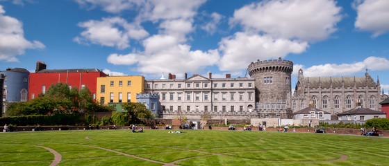 Naklejka premium Dublin Castle Irish Landmark Ireland beautiful