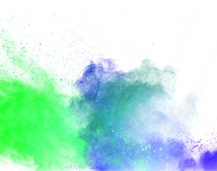 Colorful Powder on White