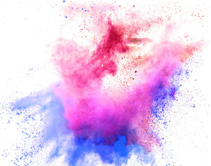 Colorful Powder on White
