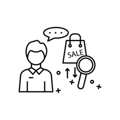 Man sale search custom icon. Element of business icon