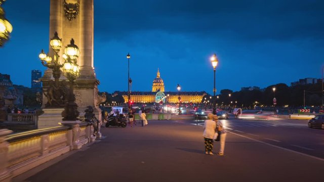 hyperlapse, Alexander III Bridge Paris, France