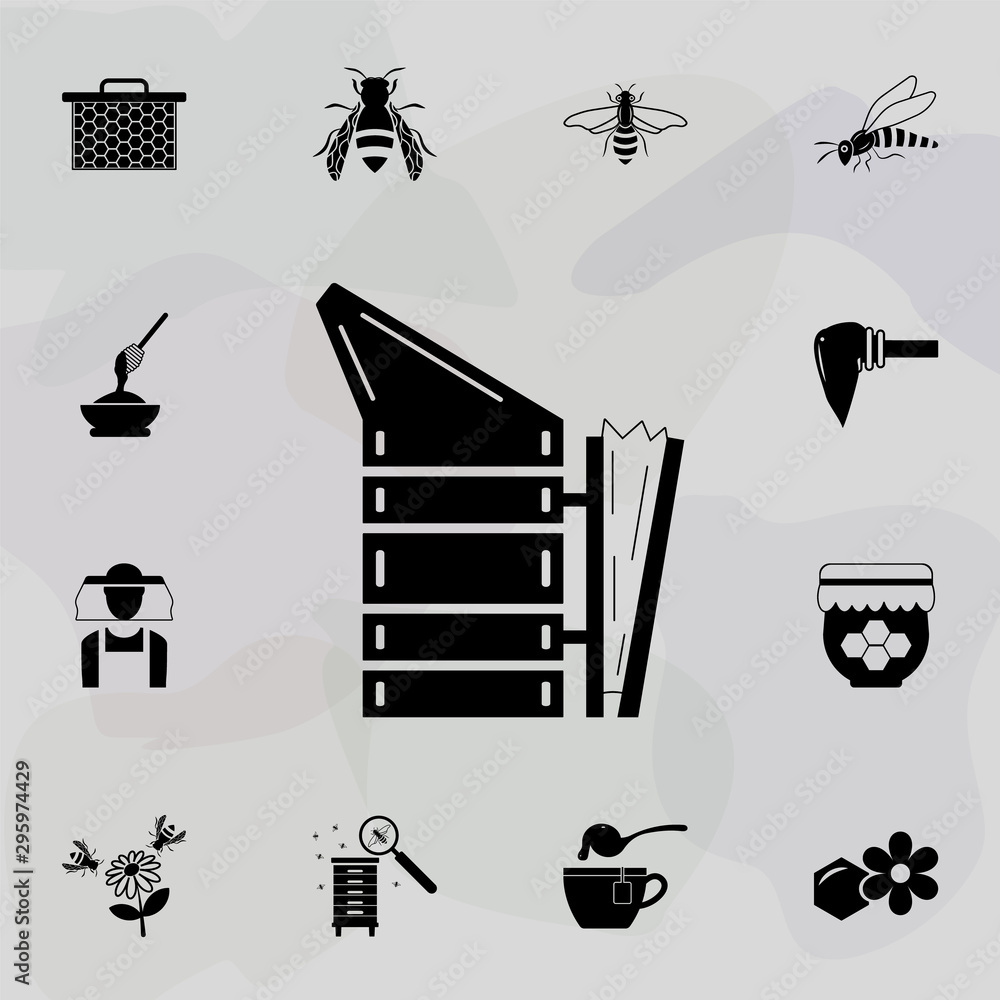 Aufkleber bee smoker icon. universal set of beekeeping for website design and development, app development