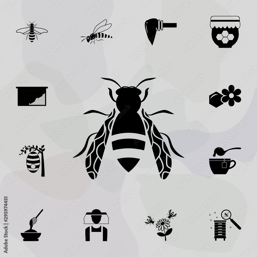 Poster wasp icon. universal set of beekeeping for website design and development, app development