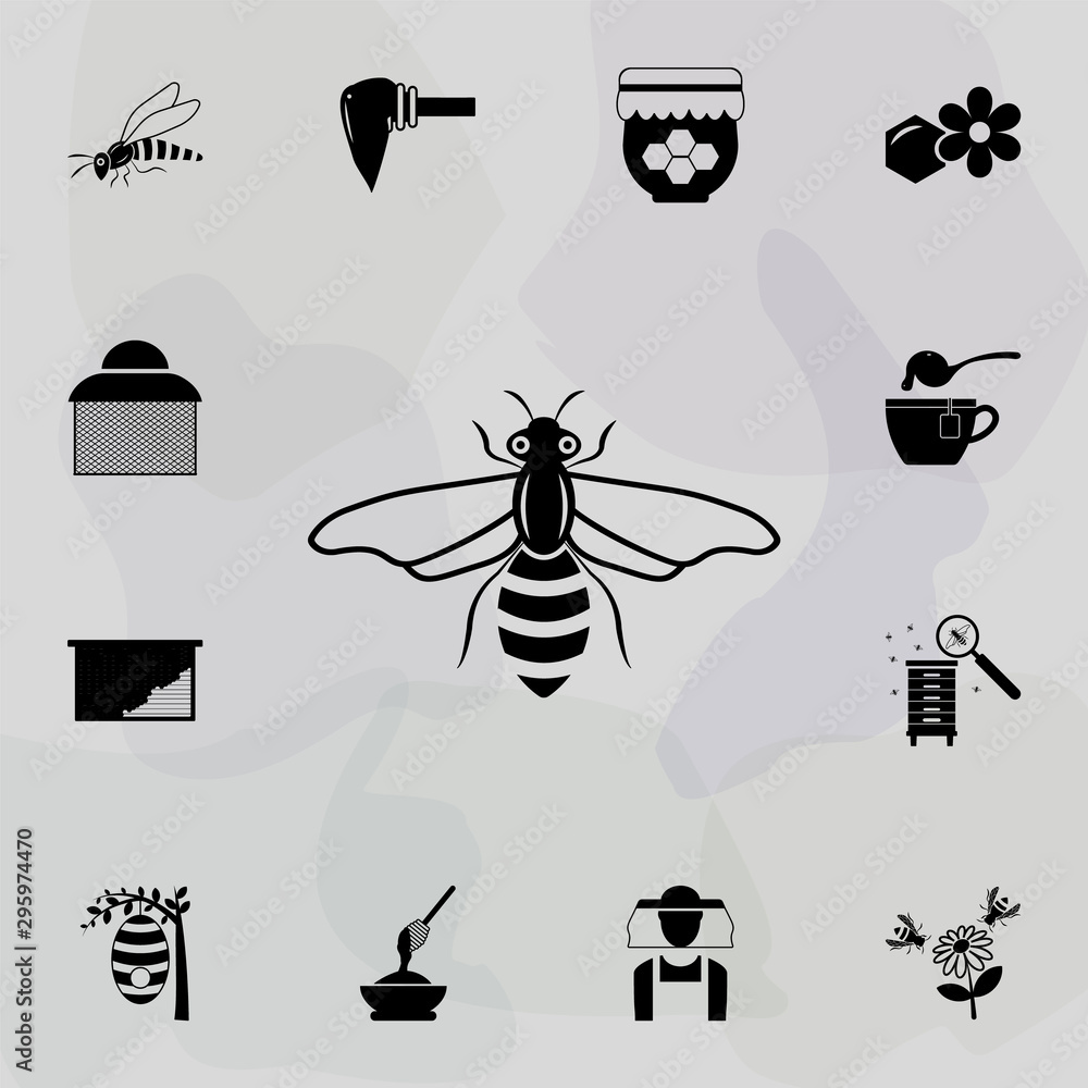 Poster wasp icon. universal set of beekeeping for website design and development, app development