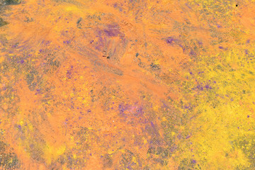 background of colored powder on the floor