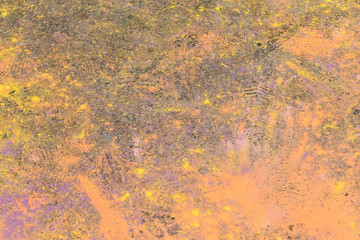 background of colored powder on the floor