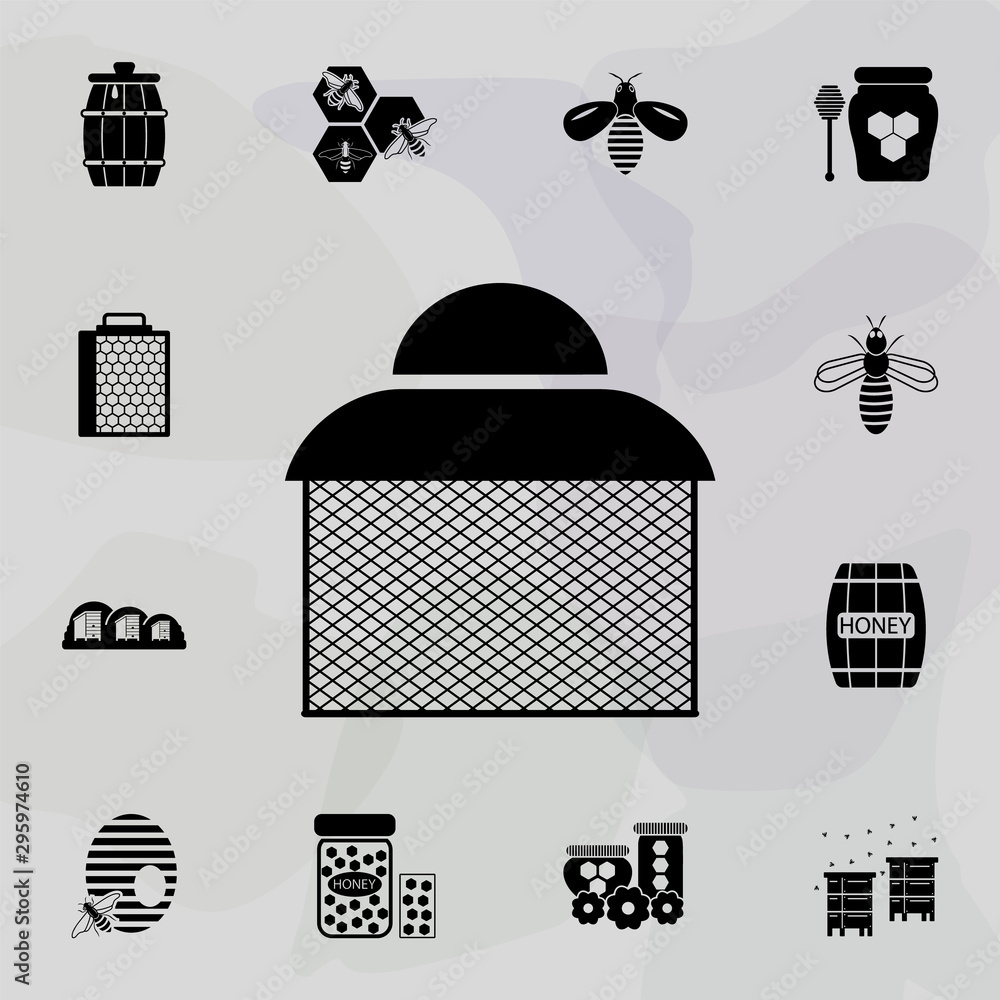 Poster beekeeper hat icon. universal set of beekeeping for website design and development, app development
