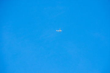 Sport airplane flying on the sky