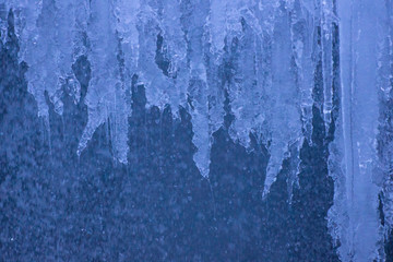 Beautiful waterfall icicles