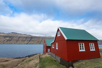Fototapeta na wymiar Scandinavian fjords, home backyard view 