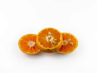 orange fruit isolated on white background