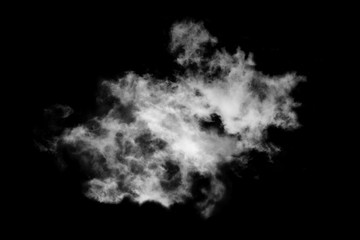 Textured cloud,Abstract black,isolated on black background