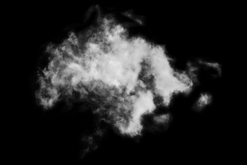Textured cloud,Abstract black,isolated on black background