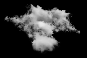 Textured cloud,Abstract black,isolated on black background