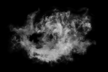 Textured cloud,Abstract black,isolated on black background