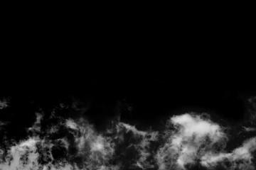Textured cloud,Abstract black,isolated on black background