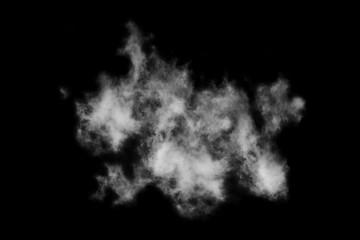 Textured cloud,Abstract black,isolated on black background