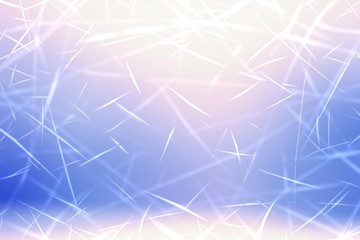 3d ice structure. Shiny blue pink clear abstract background. Scratches and cracks pattern.