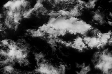 Textured cloud,Abstract black,isolated on black background