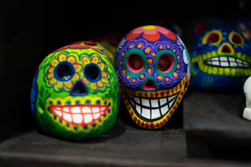 Skulls for the Day of the Dead in Guatemala.
