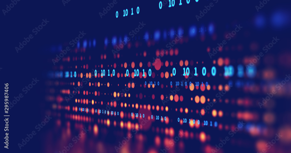 Aufkleber dots and lines connection on abstract technology background.